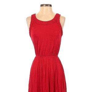 Lightweight a-line sleeveless red summer dress LOFT